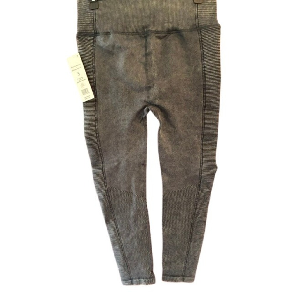 Harmony Balance Leggings Women S Grey New Acid Wash Seamless Ribbed High Rise - Picture 2 of 8
